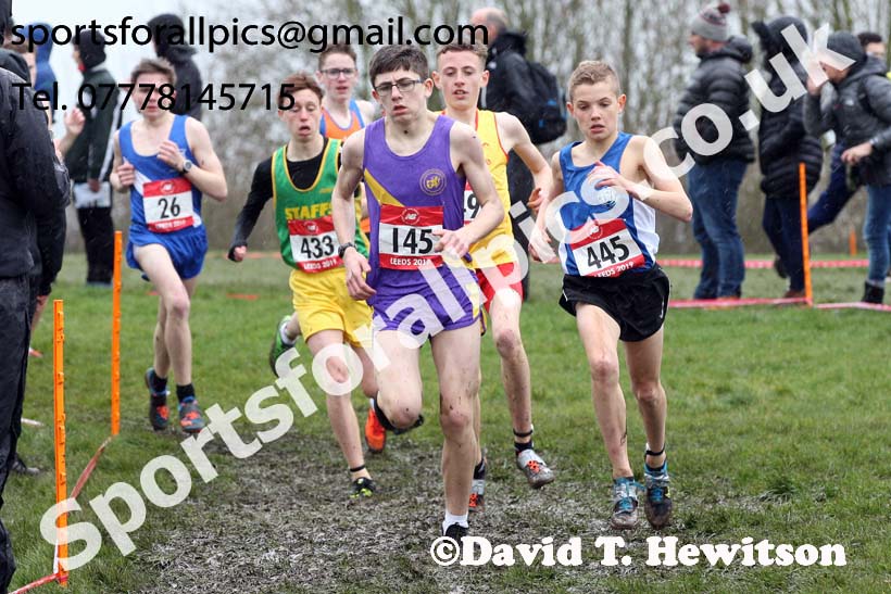 Junior boys 2019 New Balance English Schools Cross Country Champs, Temple Newsam, Leeds. Photo:  David T. Hewitson/Sports for All Pics